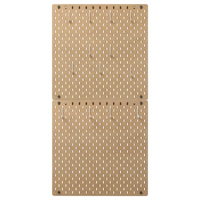 SKÅDIS Pegboard combination, wood, 56x112 cm