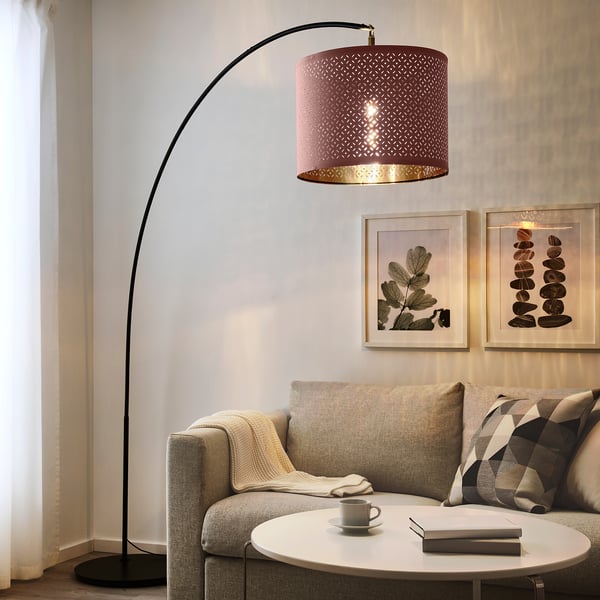 Skaftet Floor Lamp Base Arched Black Ikea