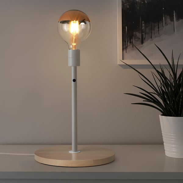 SKAFTET Table lamp base, wood, 39 cm IKEA