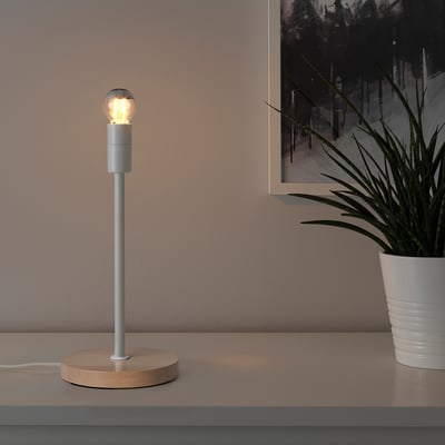 SKAFTET Table lamp base, wood, 32 cm