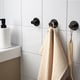 SKOGHALL hook, self-adhesive, black - IKEA
