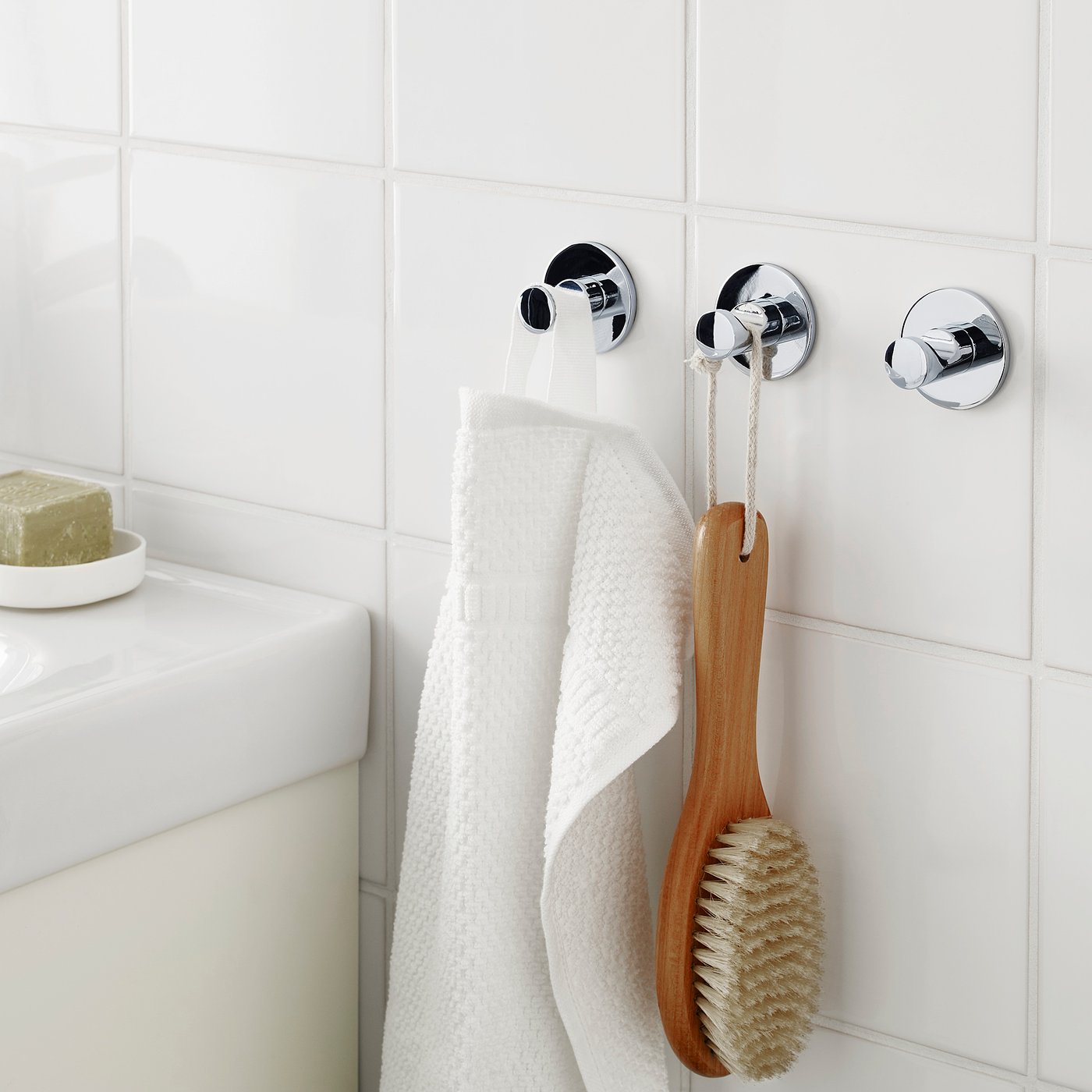 SKOGHALL Hook, self-adhesive, chrome-plated - IKEA