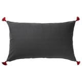 SKOGSKORN Cushion, dark grey/multicolour, 40x65 cm