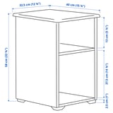 SKRUVBY Side table, black-blue, 40x32 cm