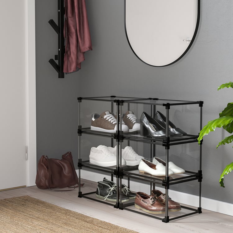 SKUFFEN Shoe box, transparent, 36x29x21 cm IKEA