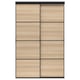 Option: SKYTTA / MEHAMN Sliding door combination, black/double sided white stained oak effect, 152x240 cm