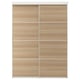 Option: SKYTTA / MEHAMN Sliding door combination, white/double sided white stained oak effect, 152x205 cm