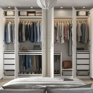Walk-in Wardrobe: A Tidier, Clutter-free Bedroom - Shop Now - IKEA