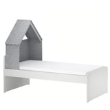 SLÄKT Bed frame, incl bed accessory/grey, Single