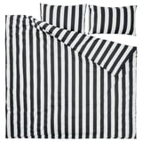 SLÅNHÖSTMAL Duvet cover and 2 pillowcases, black/white/striped, 240x220/50x80 cm