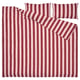 Striped bedding set: SLÅNHÖSTMAL in red and white, rectangular with cotton/lyocell blend.