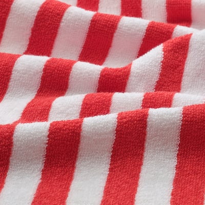 SLÅNHÖSTMAL Guest towel, green/white/red, 30x50 cm