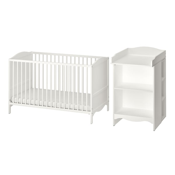 SMÅGÖRA 2piece baby furniture set, white, 70x132 cm IKEA
