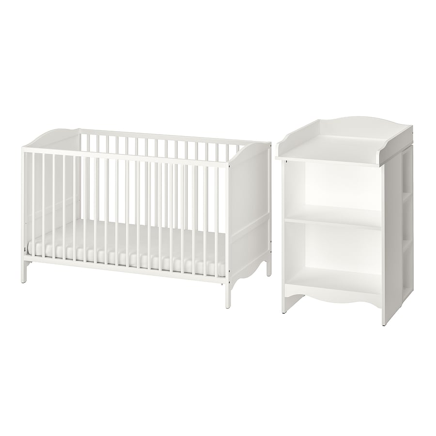 SMÅGÖRA 2piece baby furniture set, white, 70x132 cm IKEA