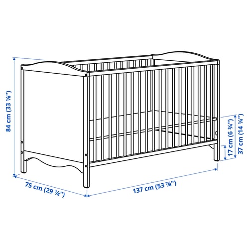 SMÅGÖRA 3piece baby furniture set, white, 70x132 cm IKEA