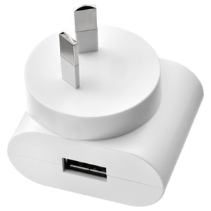 SMÅHAGEL 1-port USB charger, white