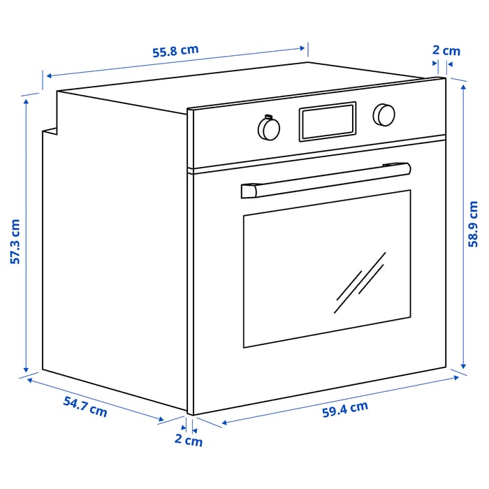 SMAKSAK Forced air oven, stainless steel IKEA