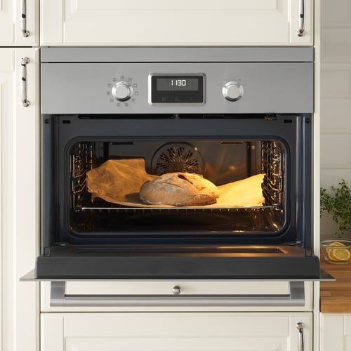 SMAKSAK Microwave combi with forced air, stainless steel IKEA