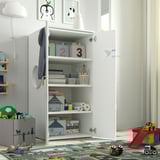 SMÅSTAD / PLATSA Wardrobe, white with frame/with 3 shelves, 60x57x123 cm