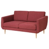 SMEDSTORP 2-seat sofa, Lejde/red/brown birch