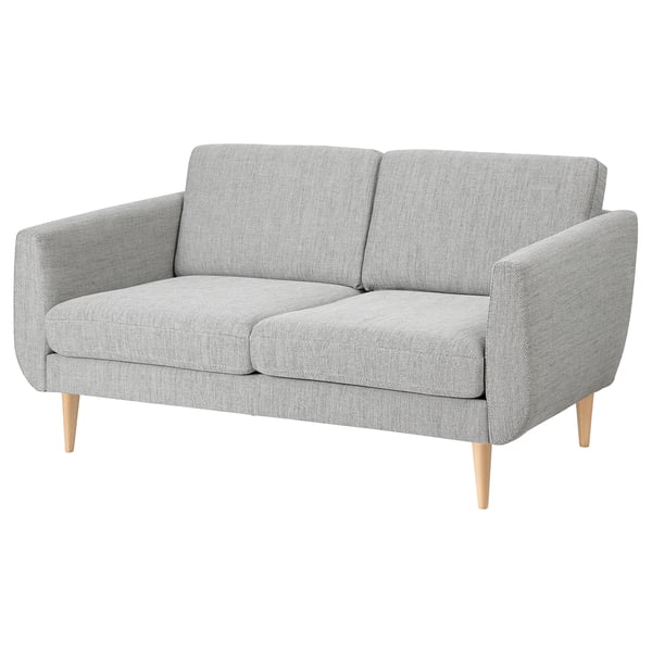 SMEDSTORP 2-seat sofa, Viarp/beige/brown birch