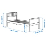 SMYGA Bed frame, light grey, Single