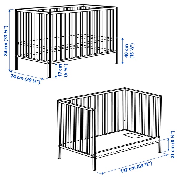 SNIGLAR Cot, beech, 70x132 cm