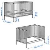SNIGLAR Cot, beech, 70x132 cm