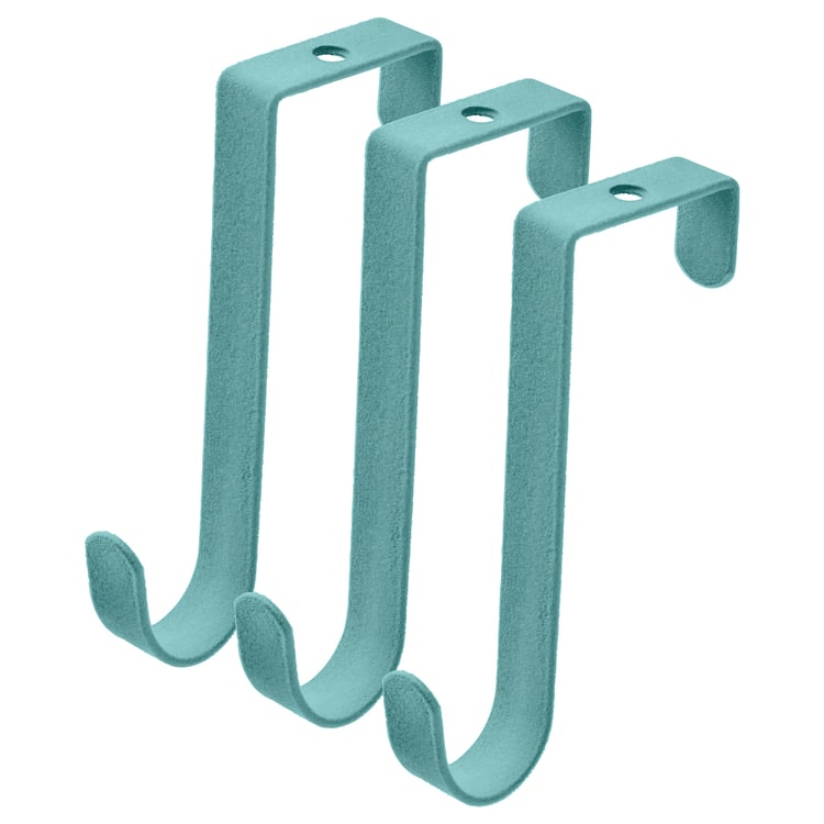 SNYGGING Hanger for door, turquoise
