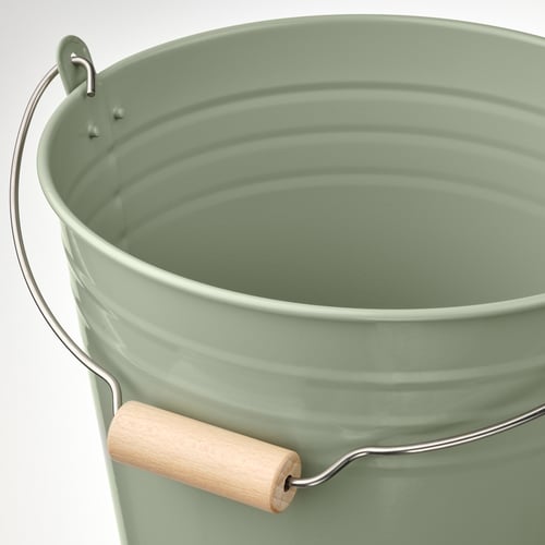 SOCKER Bucket/plant pot, in/outdoor light green, 10 l - IKEA