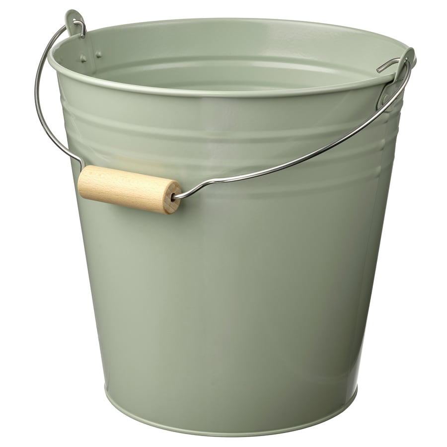 SOCKER Bucket/plant pot, in/outdoor light green, 10 l - IKEA