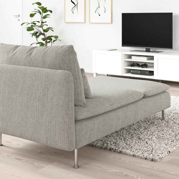 SÖDERHAMN Chaise longue, Viarp beige/brown