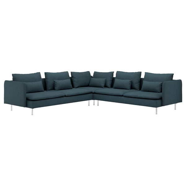 SÖDERHAMN Corner sofa, 6-seat, Hillared dark blue
