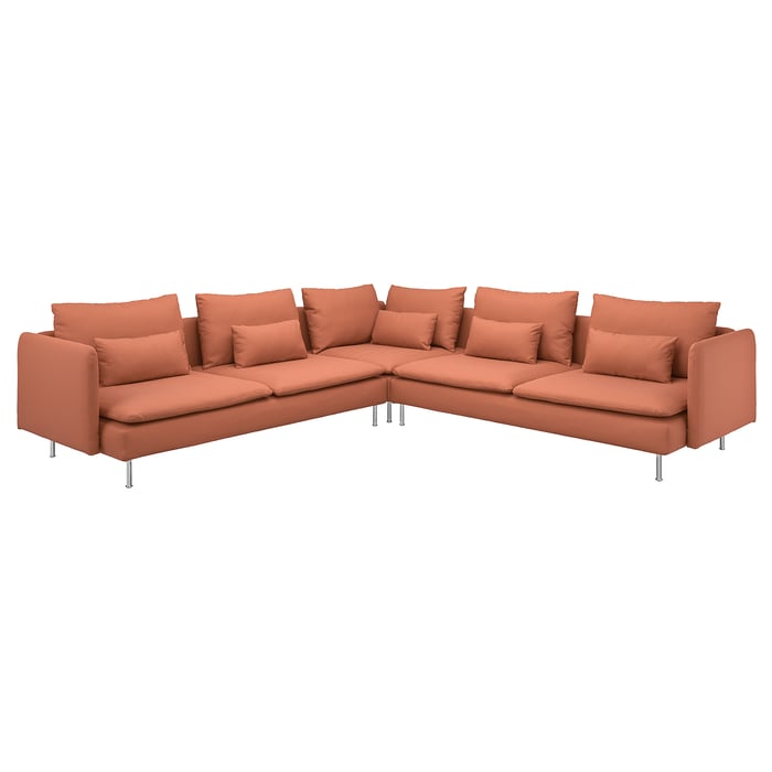 SÖDERHAMN corner sofa, 6-seat, Kelinge rust - IKEA