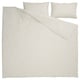 SOLFIBBLA bed set, white/gray stripes - 100% cotton, includes duvet & 2 pillows.
