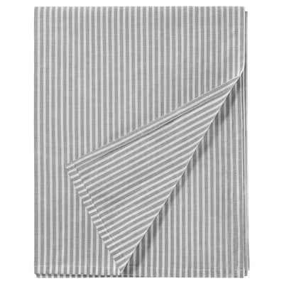 SOLFIBBLA Flat sheet, grey white/stripe, King
