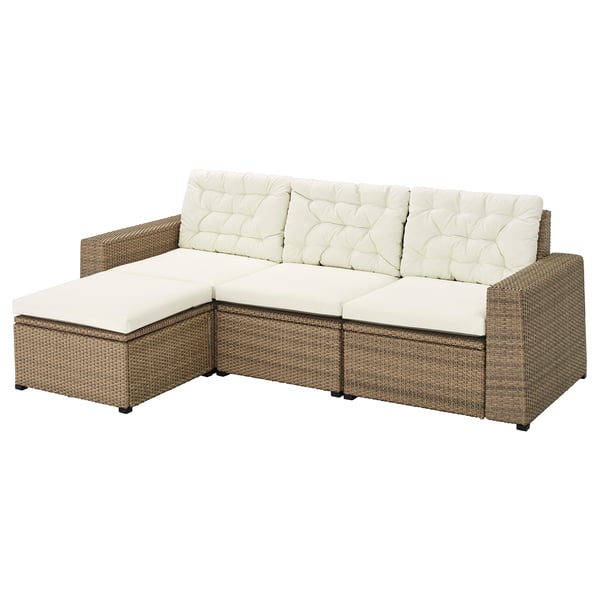 SOLLERÖN 3-seat modular sofa, outdoor, with footstool ... on {keyword}