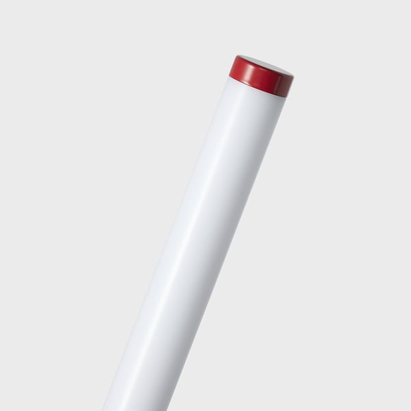 Image depicts a quality, white cylindrical product with a vibrant red top, likely indicating durability and sleek design.