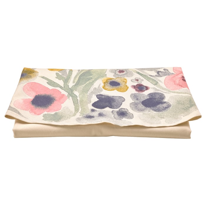 SOMMARFLOX Tablecloth, patterned flower/multicolour round, 150 cm IKEA