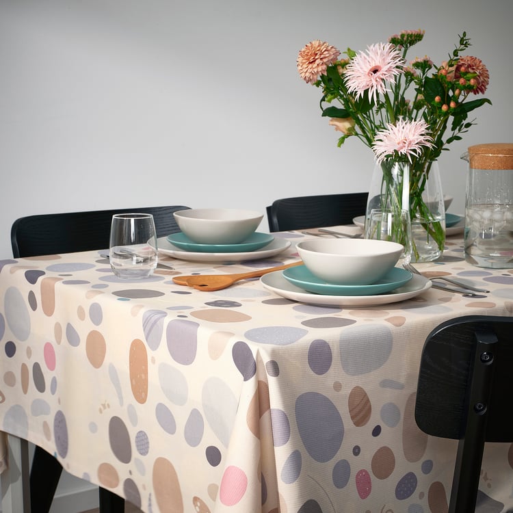 SOMMARFLOX tablecloth, patterned stones/multicolour, 145x145 cm IKEA