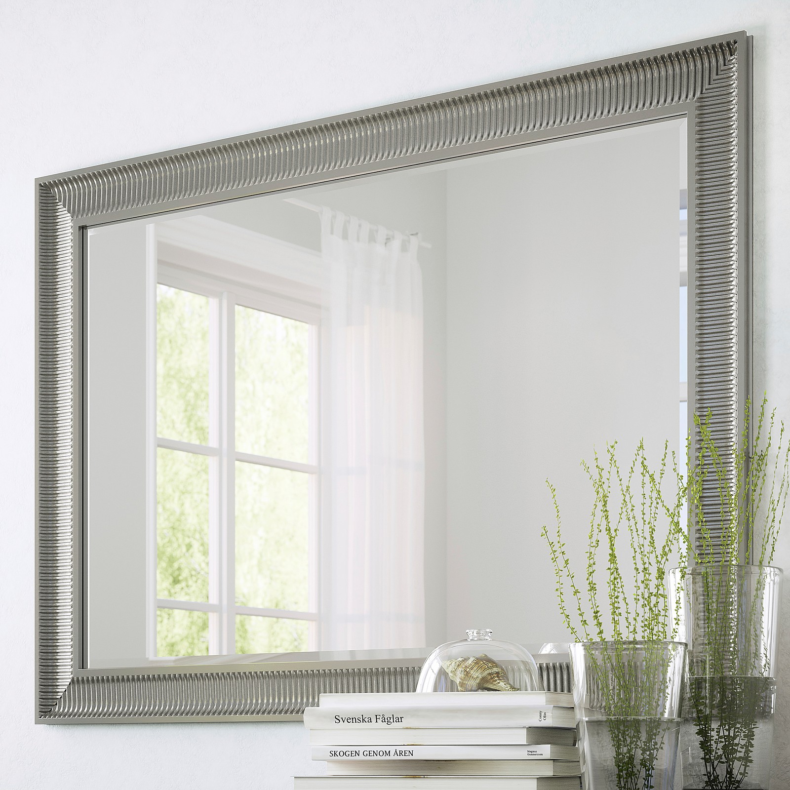 SONGE Mirror, silvercolour, 91x130 cm IKEA