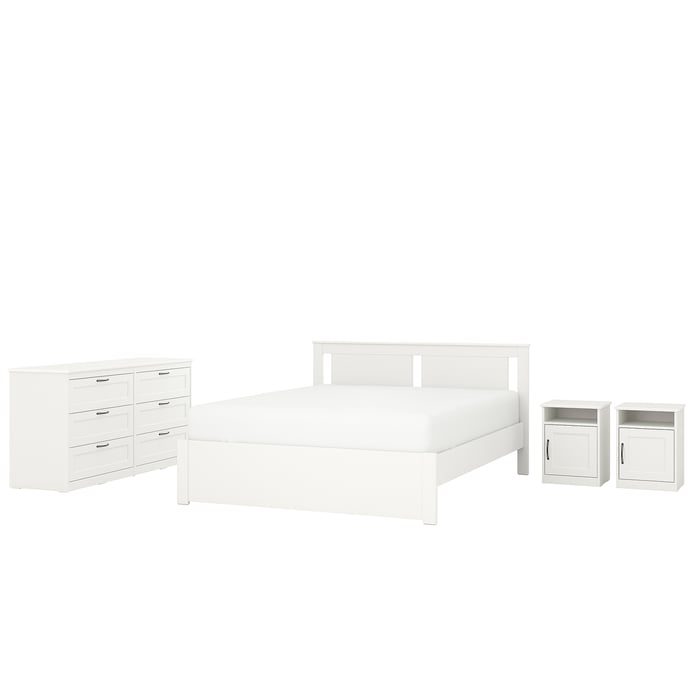 SONGESAND bedroom furniture, set of 4, white, Queen IKEA