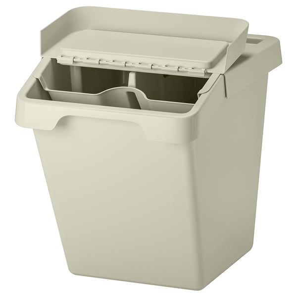 SORTERA Sorting bin with insert and lid, 60 l