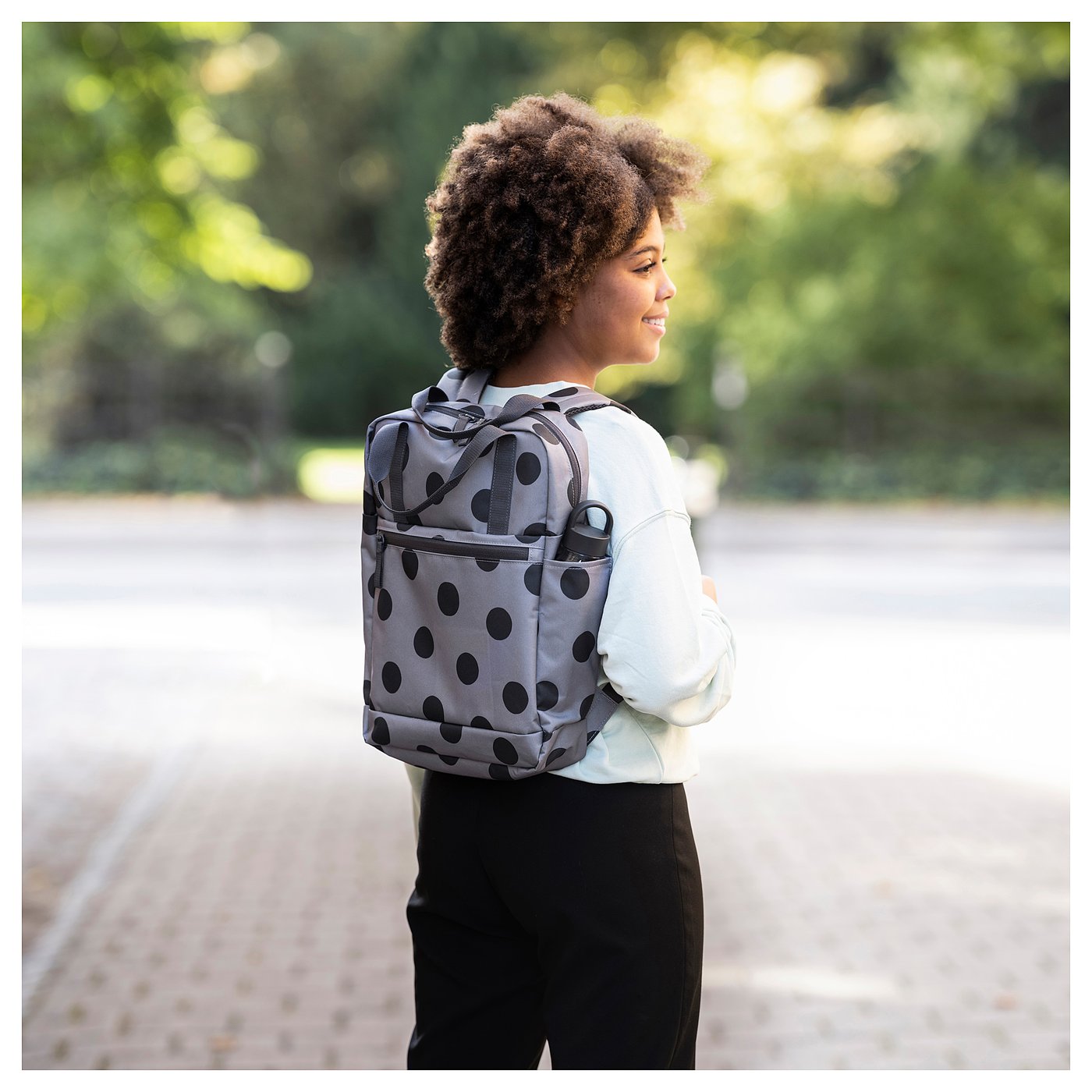 STARTTID Backpack, dotted/grey/dark 