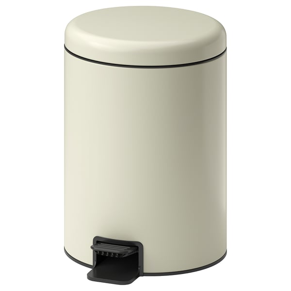 STENTRAPPA Pedal bin, light grey-beige, 9 l