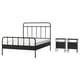 Option: STJÄRNÖ / GRÅFJÄLLET Bedroom furniture, set of 3, anthracite, Double