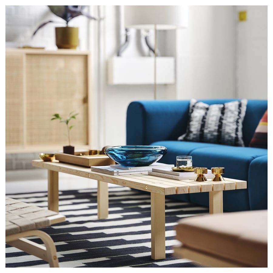 STOCKHOLM 2025 coffee table, pine/natural, 160x45 cm - IKEA