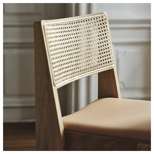 STOCKHOLM 2025 / STOCKHOLM 2025 Table and 4 chairs, oak veneer/oak rattan, 115 cm