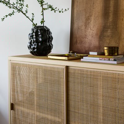 STOCKHOLM 2025 Vase, black, 27 cm