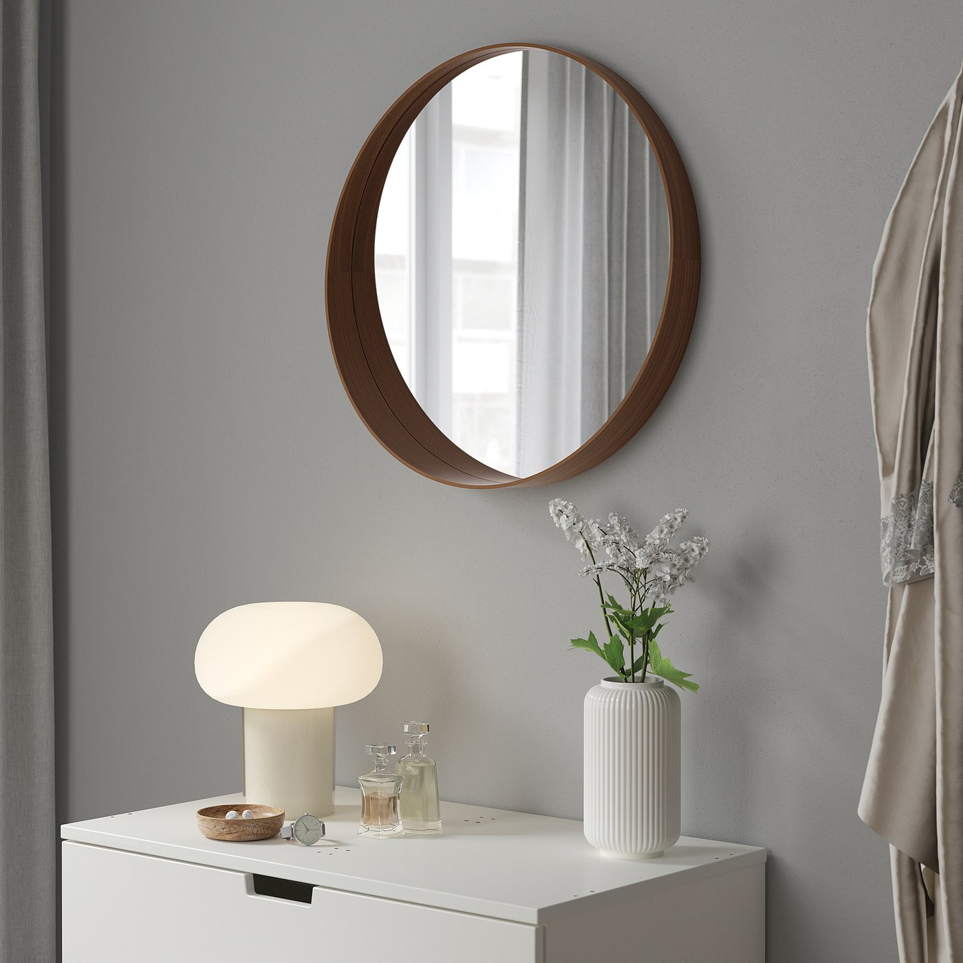 STOCKHOLM mirror, walnut veneer, 60 cm - IKEA